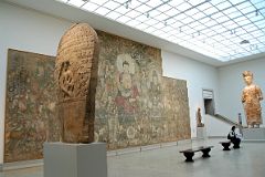 Met Highlights 09-1 Stela of Maitreya Buddha 495, Pure Land of Bhaishajyaguru - The Buddha of Medicine 1319, Standing Bodhisattva, Northern Qi dynasty 550-77